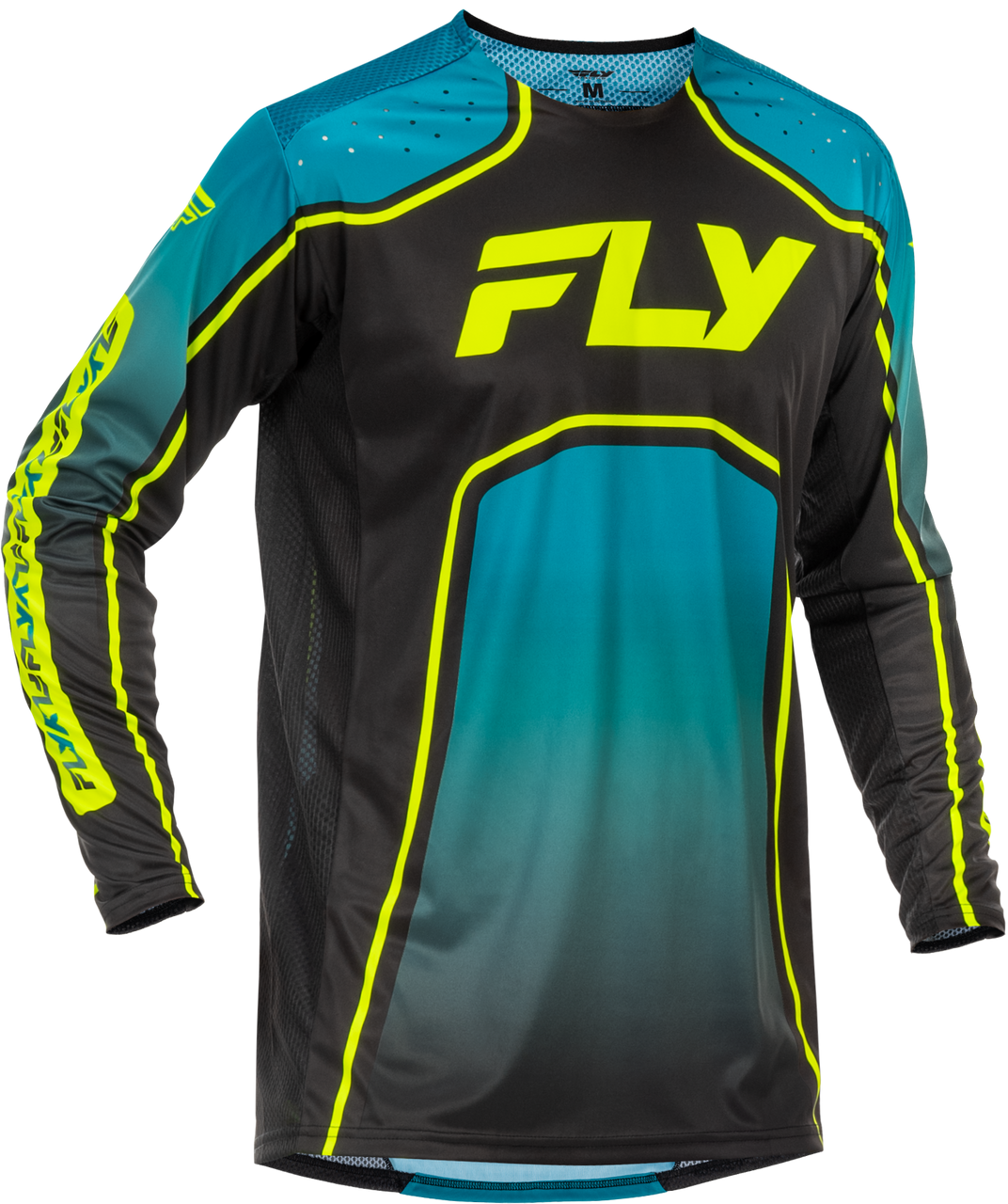 2026 FLY RACING YOUTH/ADULT RAYCE BICYCLE JERSEY BLACK/TEAL/YELLOW