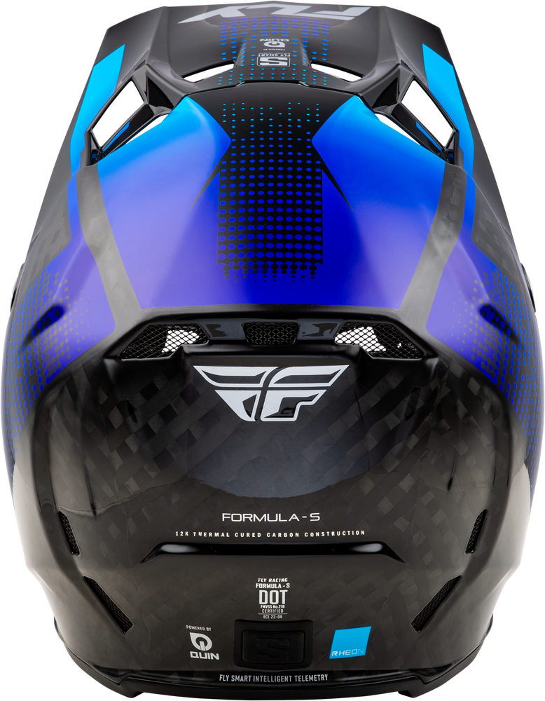 FLY RACING FORMULA S CARBON PROTOCOL HLMT BLACK CARBON/BLUE